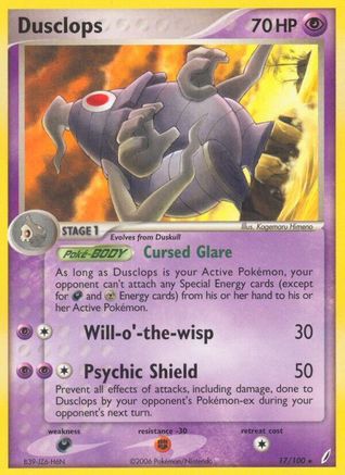 Dusclops 017/100  - Reverse Holofoil Crystal Guardians - Rare