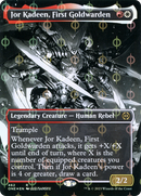 Jor Kadeen, First Goldwarden (Borderless) (Step-and-Compleat Foil) (ONE-462)  Foil - Phyrexia: All Will Be One: (Showcase)