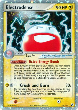 Electrode ex 107  - Holofoil FireRed & LeafGreen - Ultra Rare