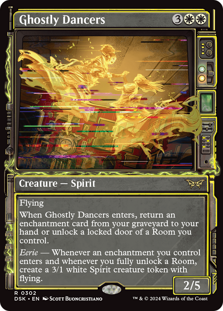 Ghostly Dancers (Showcase) (DSK-302) - Duskmourn: House of Horror: (Showcase) Foil