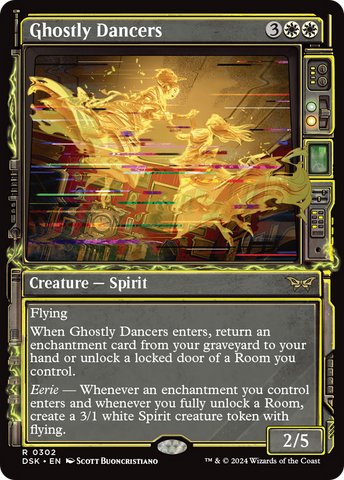 Ghostly Dancers (Showcase) (DSK-302) - Duskmourn: House of Horror: (Showcase) Foil