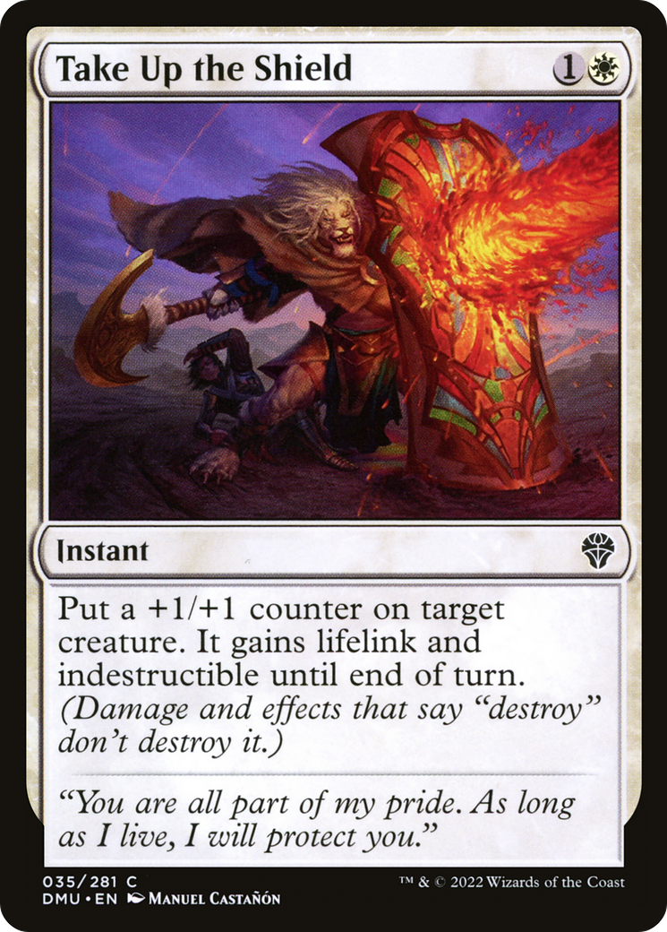 Take Up the Shield (DMU-035)  - Dominaria United