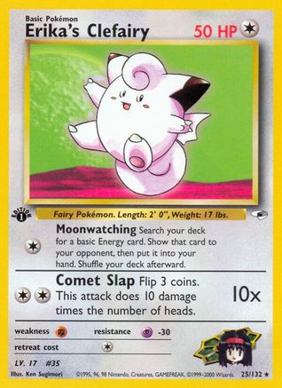 Erika's Clefairy 025/132  - 1st Edition Gym Heroes - Rare