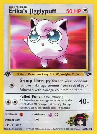 Erika's Jigglypuff 069/132  - 1st Edition Gym Challenge - Common