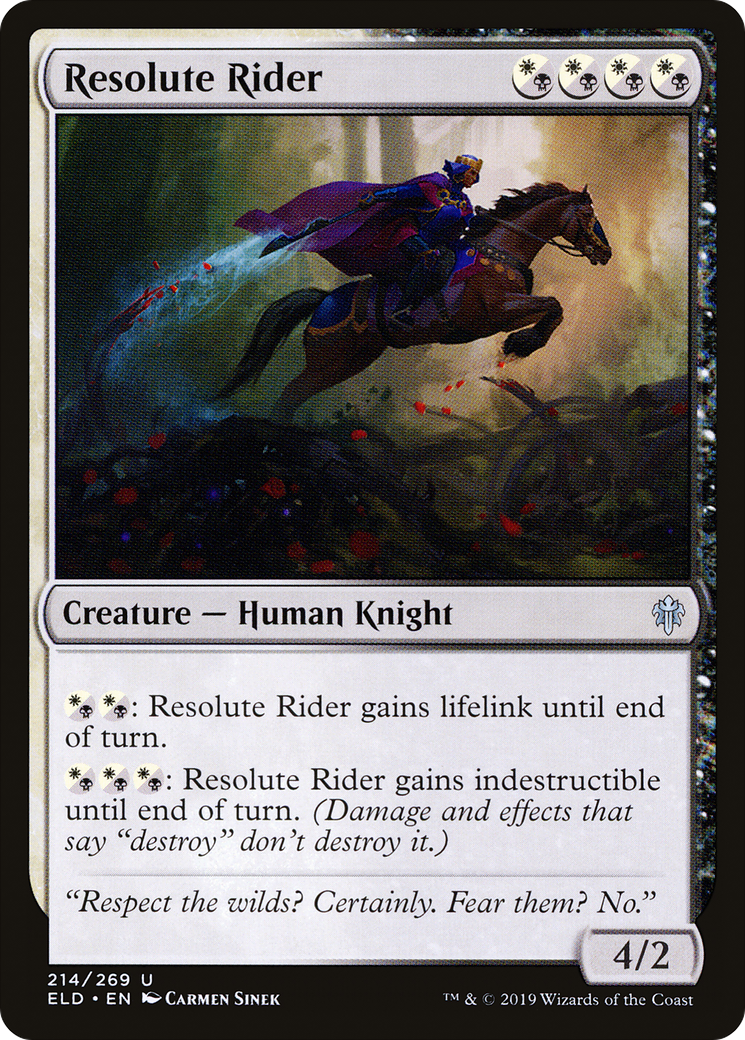 Resolute Rider (ELD-214)  - Throne of Eldraine