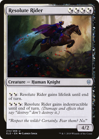 Resolute Rider (ELD-214)  - Throne of Eldraine