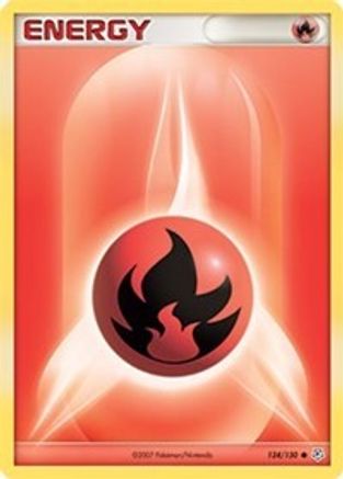 Fire Energy 124/130  - Reverse Holofoil Diamond and Pearl - Common