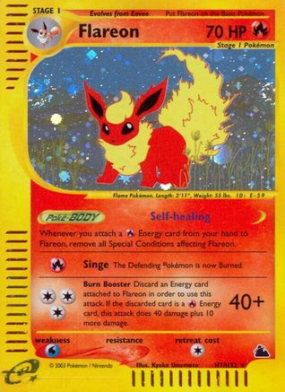 Flareon (H7) 0H7  - Holofoil Skyridge - Holo Rare