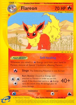Flareon (8) 008  Skyridge - Rare