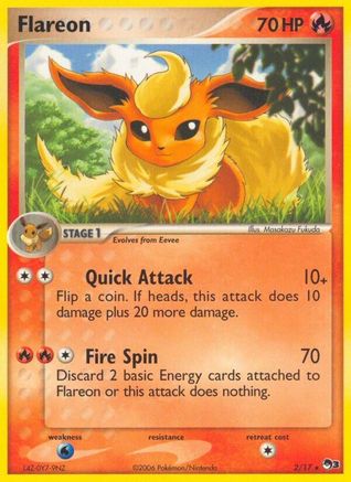 Flareon 002/017 - Holofoil POP Series 3