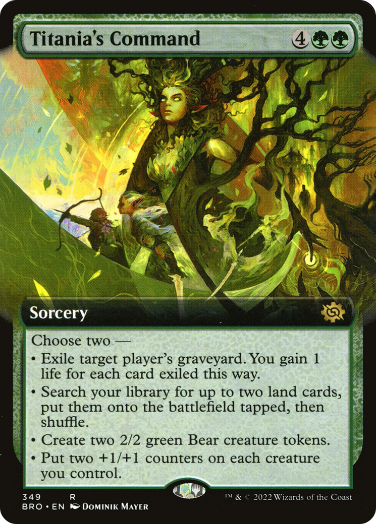 Titania's Command (Extended Art) (BRO-349)  Foil - The Brothers' War: (Extended Art)