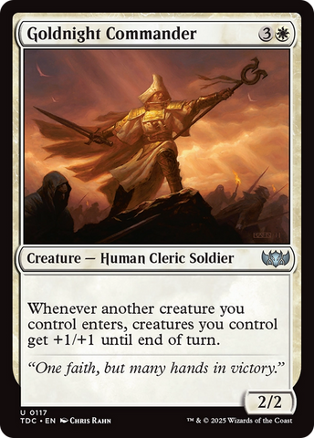 Goldnight Commander (TDC-117)  - Commander: Tarkir: Dragonstorm