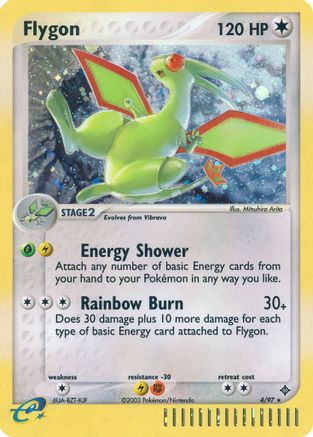 Flygon 004/097  - Reverse Holofoil Dragon - Holo Rare
