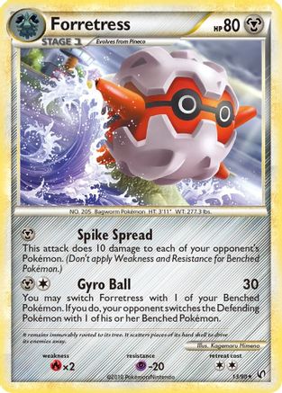 Forretress (13) 013  - Reverse Holofoil Undaunted - Rare