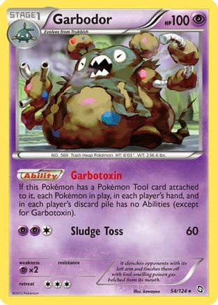 Garbodor 054  - Reverse Holofoil Dragons Exalted - Holo Rare