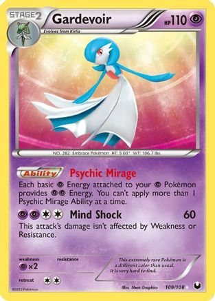 Gardevoir 109  - Holofoil Dark Explorers - Secret Rare