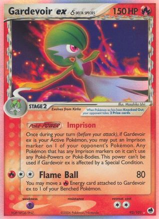 Gardevoir ex (Delta Species) 093  - Holofoil Dragon Frontiers - Ultra Rare
