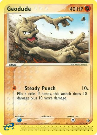 Geodude 056/97  - Reverse Holofoil Dragon - Common