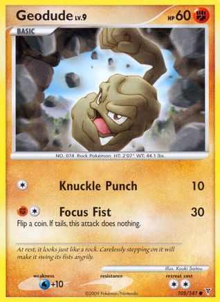 Geodude 105  - Reverse Holofoil Supreme Victors - Common
