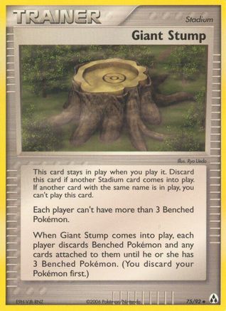Giant Stump 075  - Reverse Holofoil Legend Maker - Uncommon