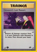 Giovanni's Last Resort 105/132  - 1st Edition Gym Challenge - Rare