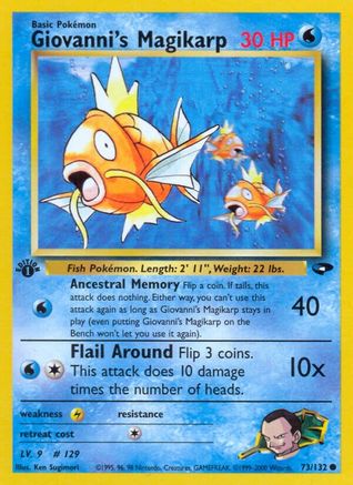 Giovanni's Magikarp 073/132  - 1st Edition Gym Challenge - Common
