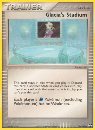 Glacia's Stadium 076  - Reverse Holofoil Power Keepers - Uncommon
