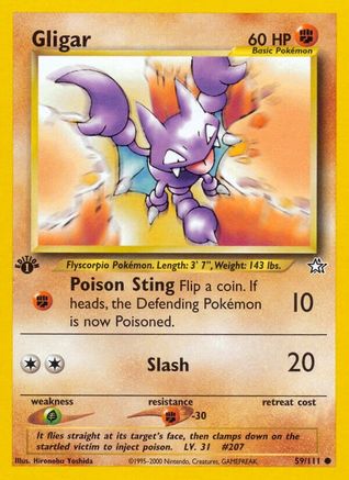 Gligar 059/111  - 1st Edition Neo Genesis - Common