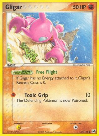 Gligar 057/115  - Reverse Holofoil Unseen Forces - Common
