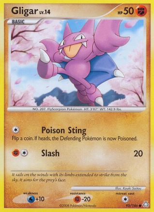 Gligar (95) 095  - Reverse Holofoil Legends Awakened - Common