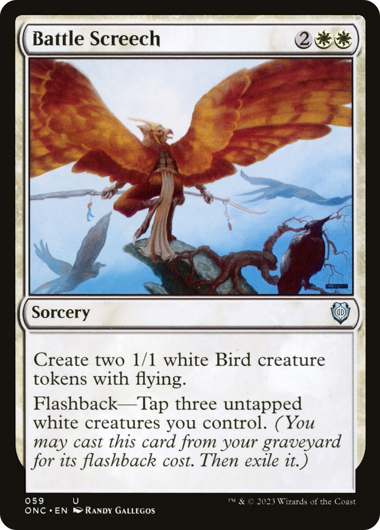 Battle Screech (ONC-059)  - Phyrexia: All Will Be One Commander