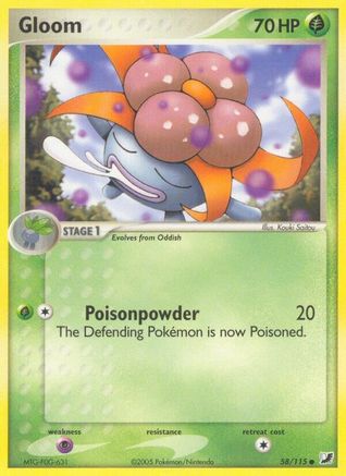 Gloom 058  - Reverse Holofoil Unseen Forces - Common
