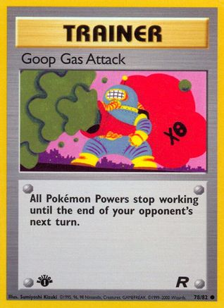 Goop Gas Attack 078/82  - 1st Edition Team Rocket - Common