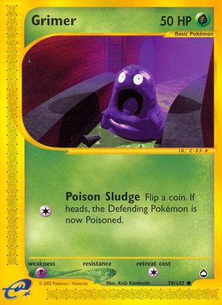 Grimer 079/147  - Reverse Holofoil Aquapolis - Common