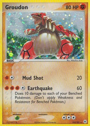 Groudon 102  - Holofoil Hidden Legends - Secret Rare