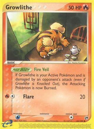 Growlithe 065/100  Sandstorm - Common