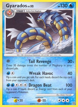 Gyarados 019/100  - Reverse Holofoil Stormfront - Rare