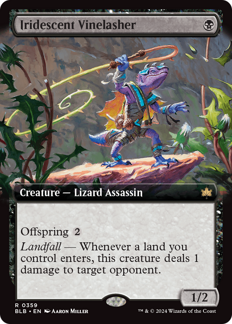 Iridescent Vinelasher (Extended Art) (BLB-359)  - Bloomburrow: (Extended Art)