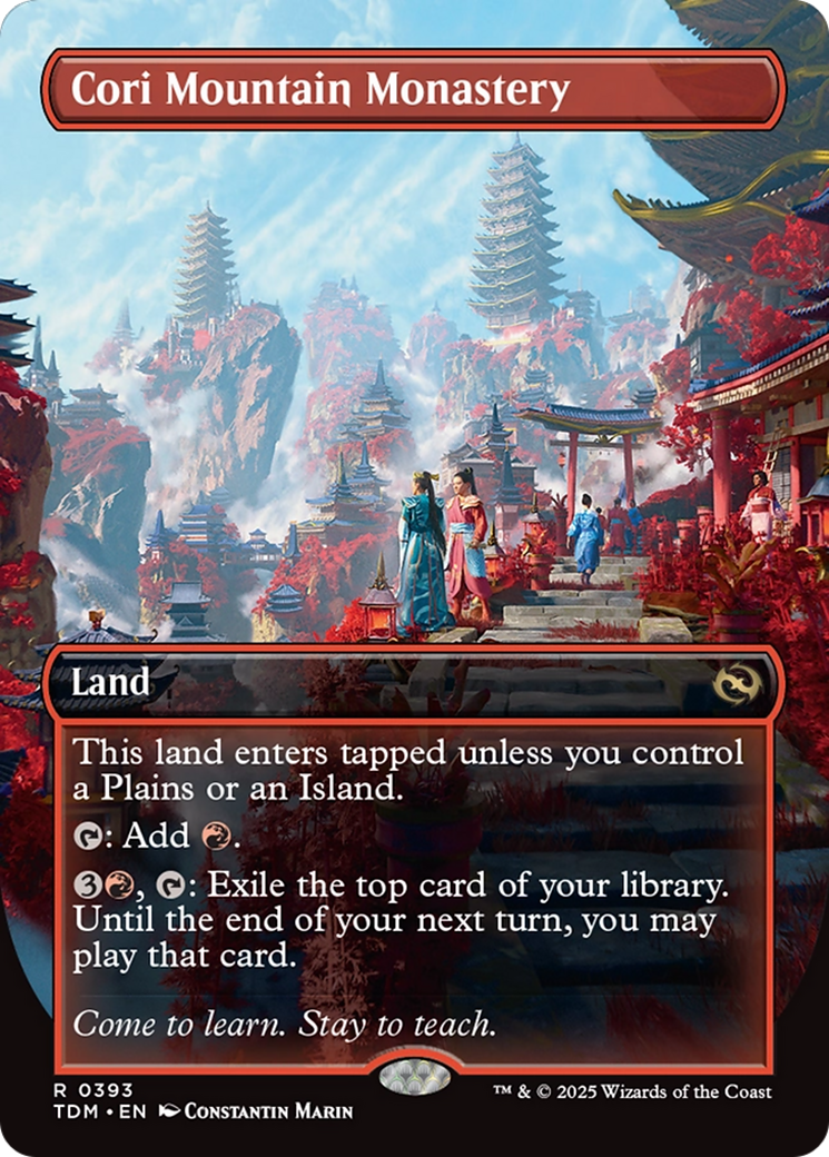 Cori Mountain Monastery (Borderless) (TDM-393)  - Tarkir: Dragonstorm