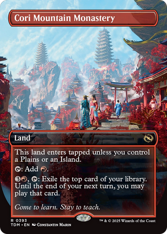 Cori Mountain Monastery (Borderless) (TDM-393)  - Tarkir: Dragonstorm