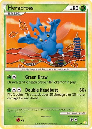 Heracross 043  - Reverse Holofoil HeartGold SoulSilver - Uncommon
