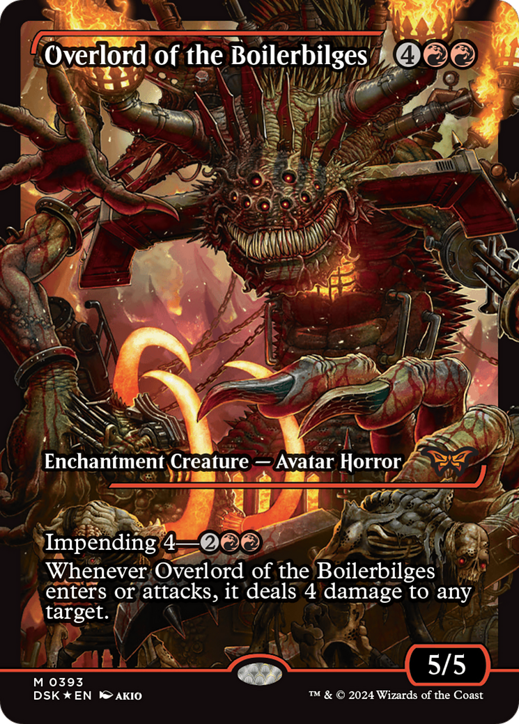 Overlord of the Boilerbilges (Showcase) (DSK-393)  Foil - Duskmourn: House of Horror: (Showcase)