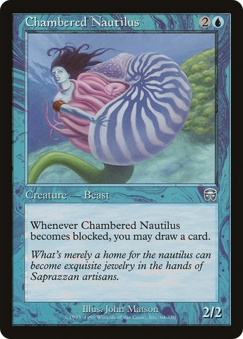 Chambered Nautilus (MMQ-064)  Foil - Mercadian Masques
