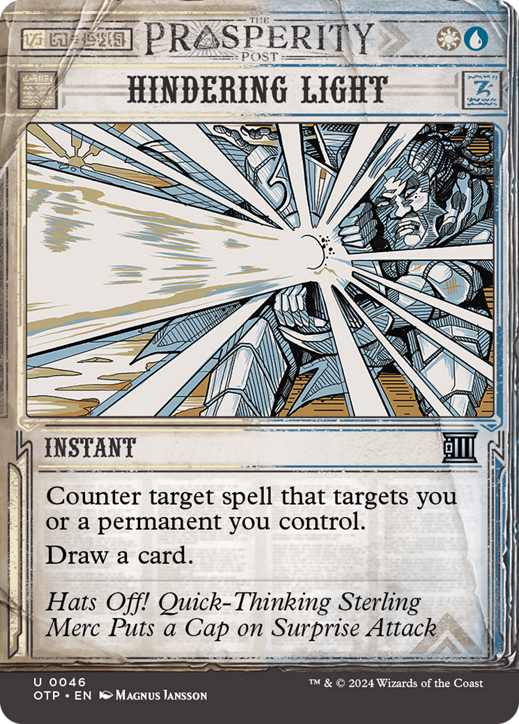 Hindering Light (OTP-046)  Foil - Breaking News: (Showcase) (Borderless)