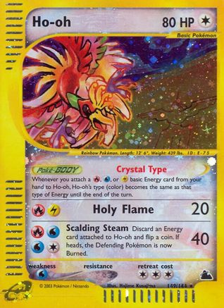 Ho-oh 149  - Reverse Holofoil Skyridge - Secret Rare