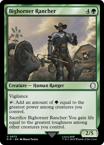Bighorner Rancher (PIP-073)  Foil - Fallout