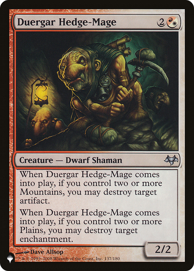 Duergar Hedge-Mage (LIST-EVE-137)  - The List