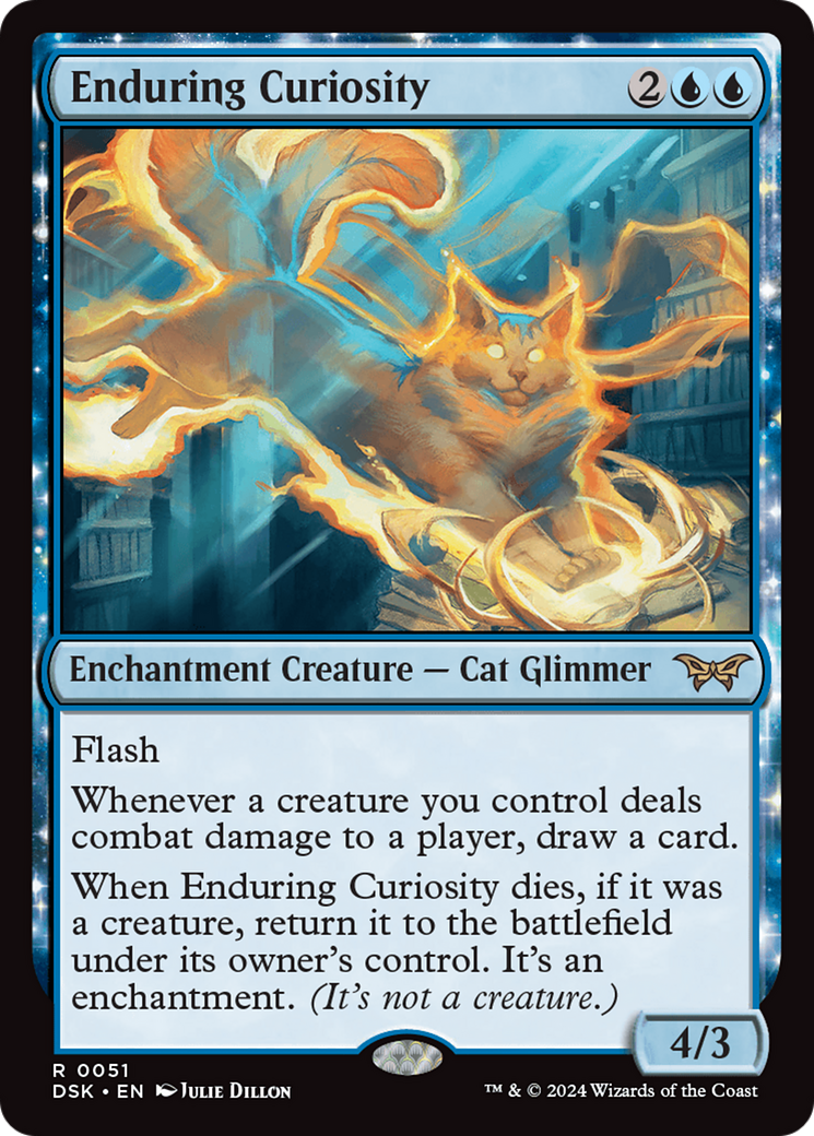 Enduring Curiosity (DSK-051)  Foil - Duskmourn: House of Horror: (enchantment)