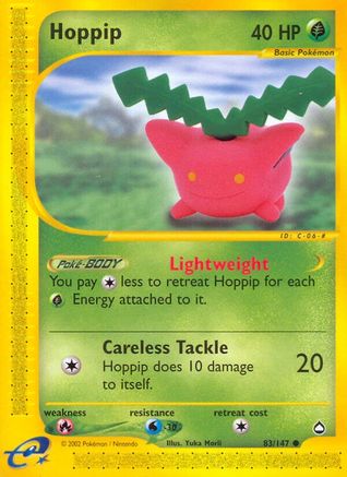 Hoppip 083/147  - Reverse Holofoil Aquapolis - Common