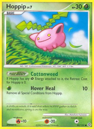 Hoppip 090  - Reverse Holofoil Secret Wonders - Common